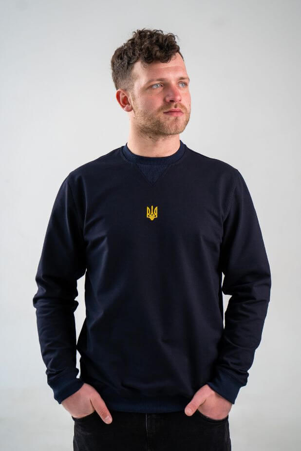 Світшот з гербом. Колір: Темно-синій